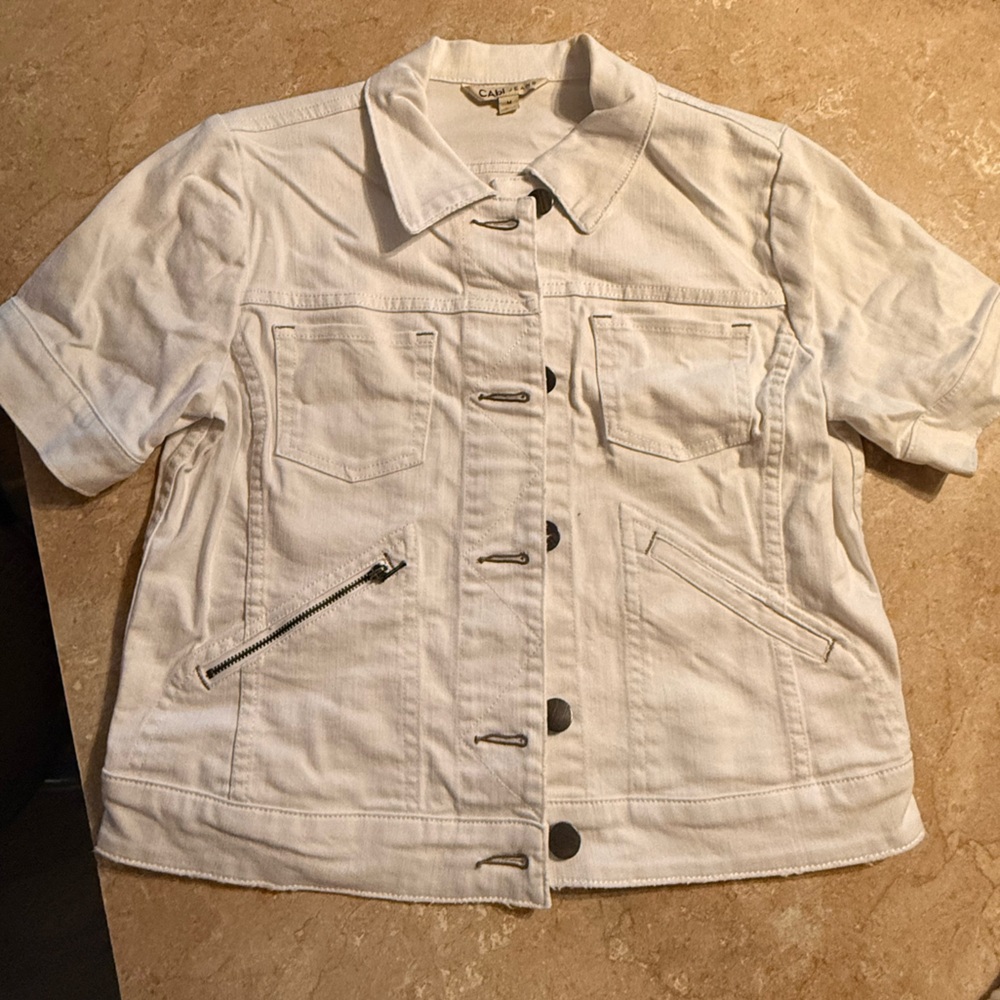 CAbi Cream Short Sleeve Jacket